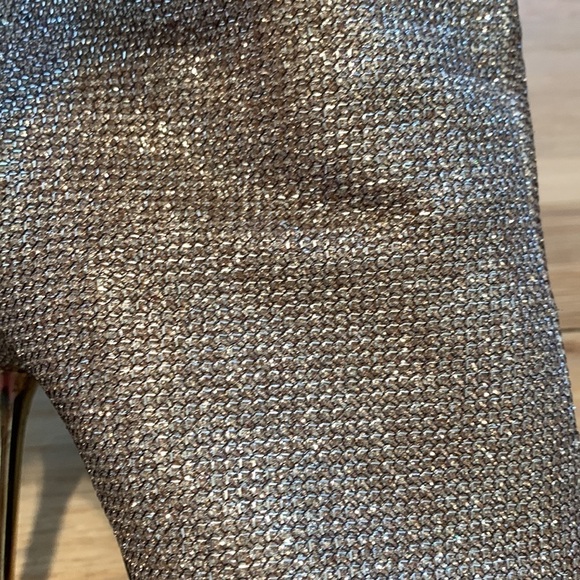 DEB Glitter Stiletto High Heel Ankle Booties w/ Side Zipper Gold Women’s 6 - Picture 7 of 15